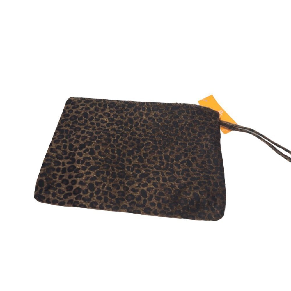 LOF Dark Leopard Print Large Clutch Bag‎ Wristlet